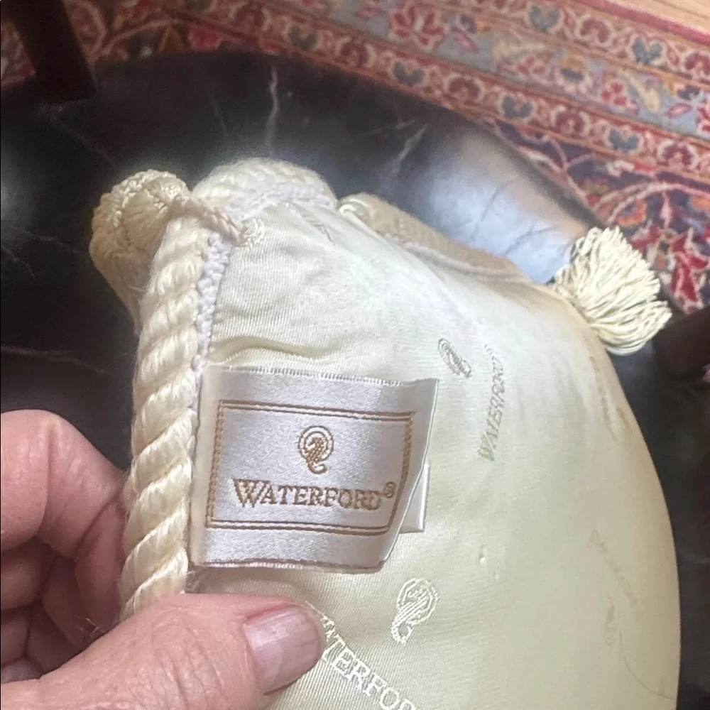 Waterford embroidered pillow with tassels